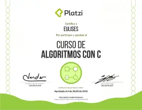 certificado algoritmos